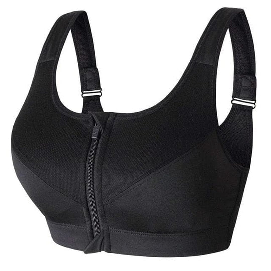 Sport-BH mit Front-Reißverschluss für Damen | Verstellbare Riemen