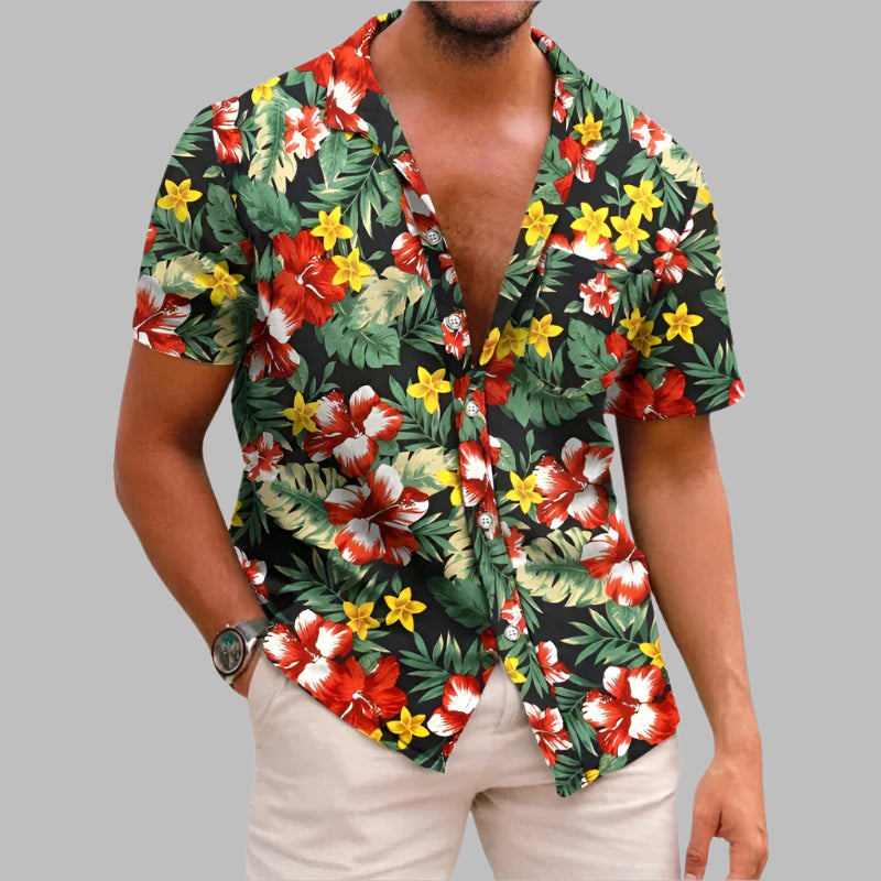 Herren Kurzarmhemd | Floral