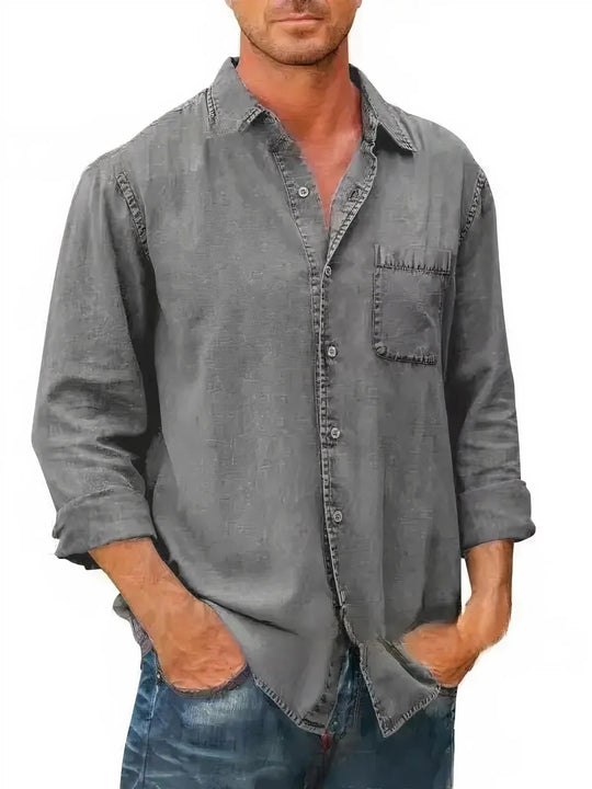 Denim-Hemd für Herren | Langärmelig