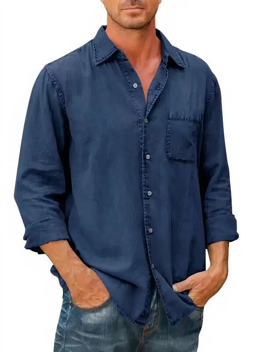 Denim-Hemd für Herren | Langärmelig