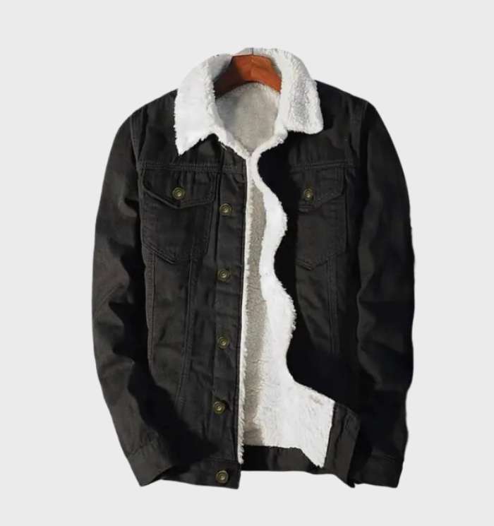 Jeansjacke mit Futter für Herren | Kragen
