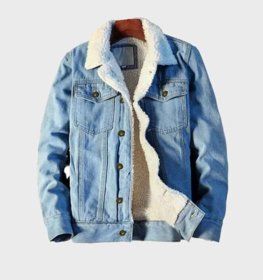 Jeansjacke mit Futter für Herren | Kragen