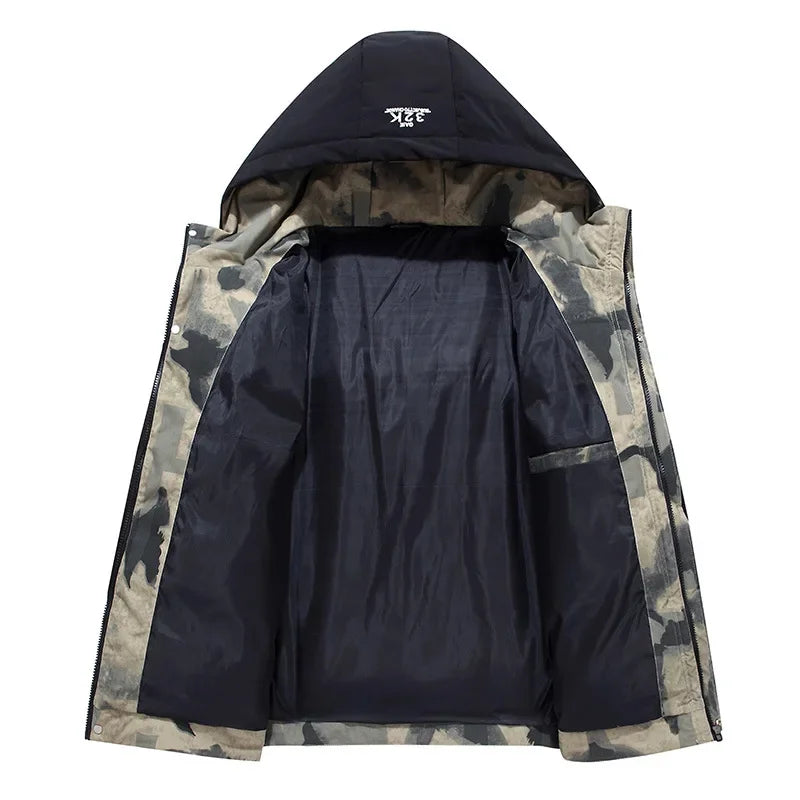 Herren Kapuzen Steppjacke | Warmer Gefütterter Wintermantel