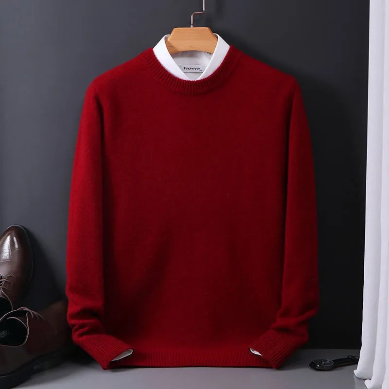 Warmer Pullover für Herren | O-Ausschnitt
