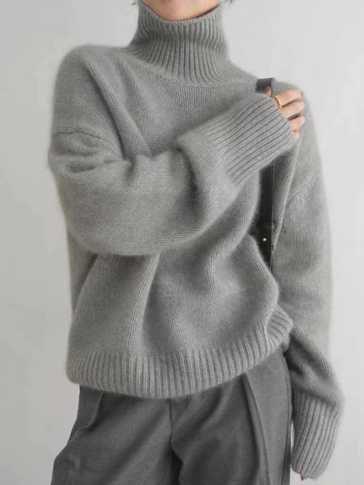 Warmer Rollkragenpullover für Damen