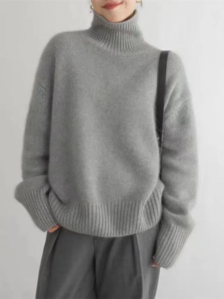 Warmer Rollkragenpullover für Damen