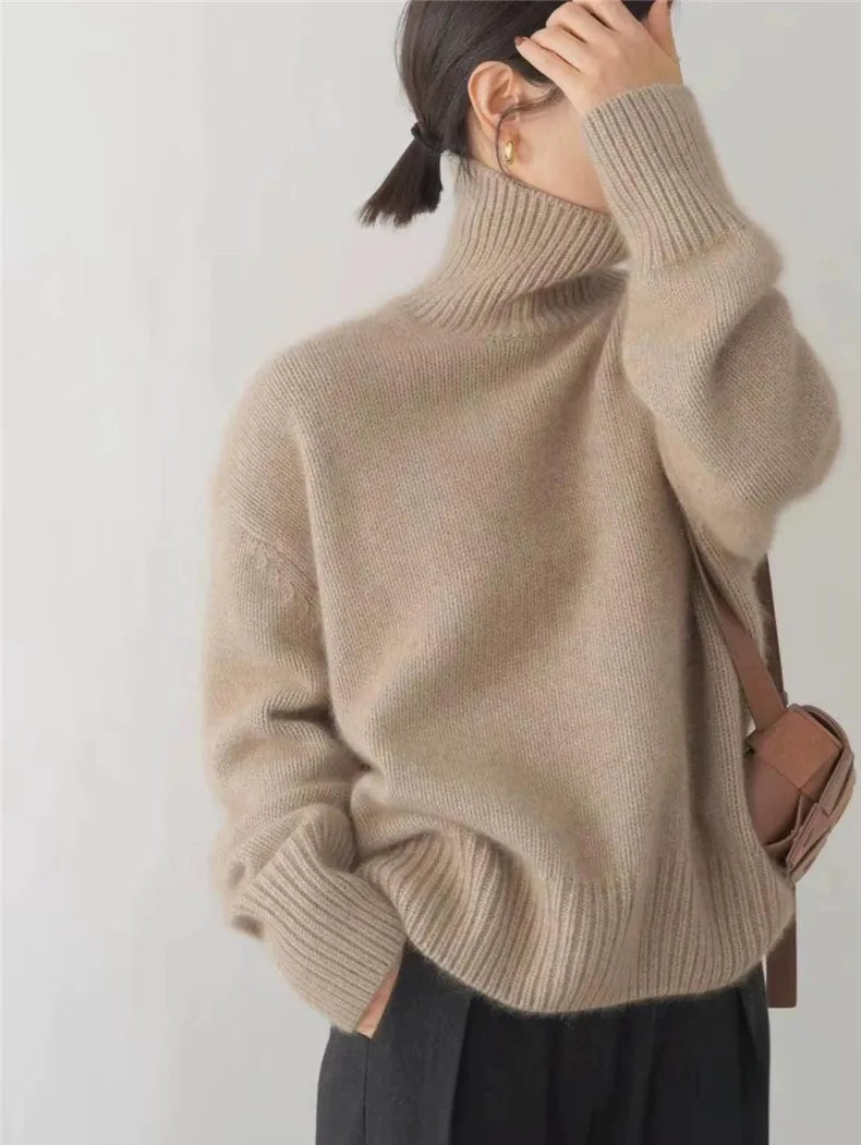 Warmer Rollkragenpullover für Damen