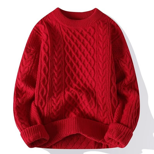 Warmer Strickpullover für Damen | O-Ausschnitt
