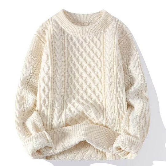 Warmer Strickpullover für Damen | O-Ausschnitt