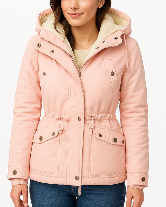 Gepolsterte Parka-Jacke für Damen | Kapuze