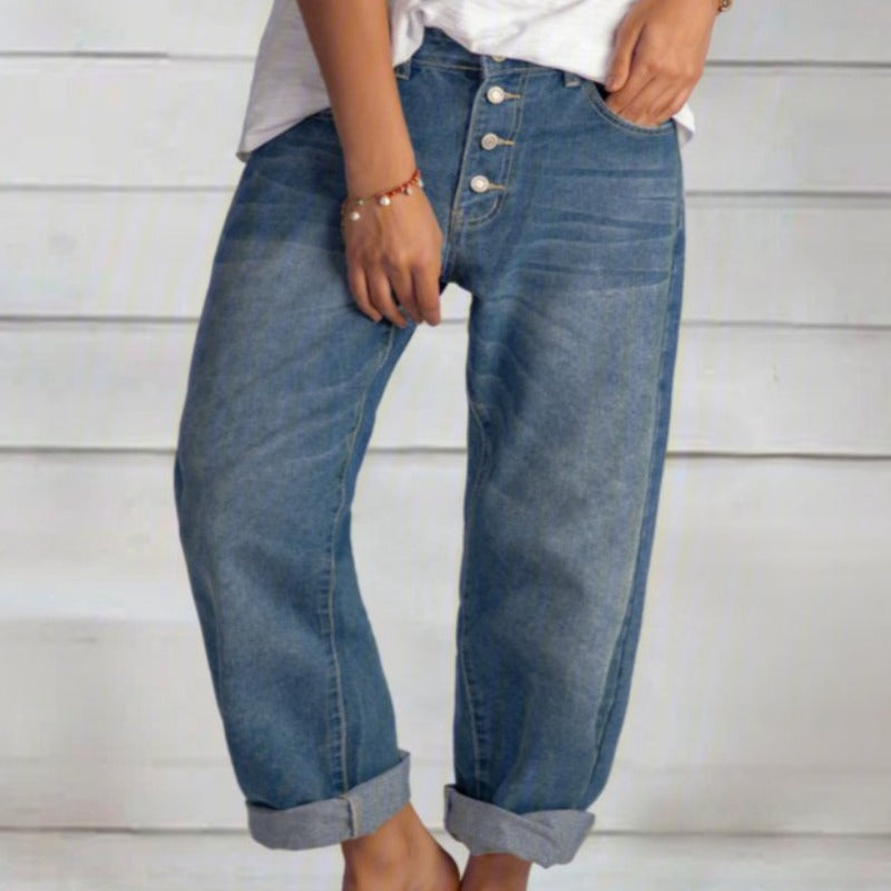 Jeans mit weitem Bein für Damen