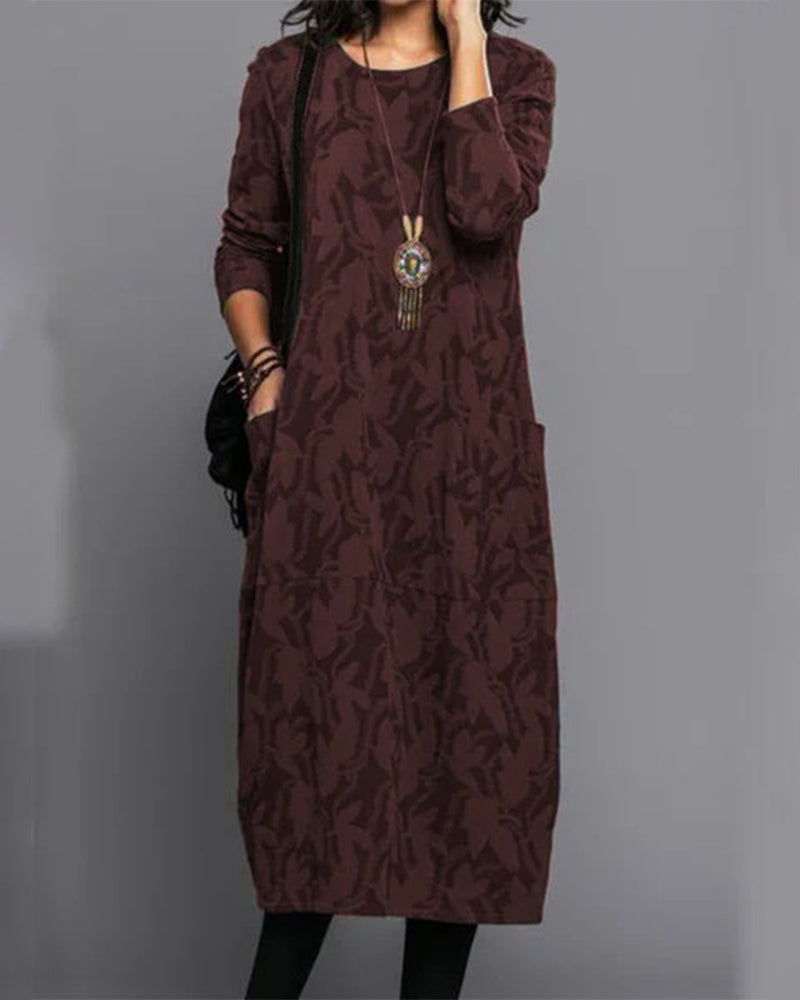 Damen Fließendes Kleid mit Druck