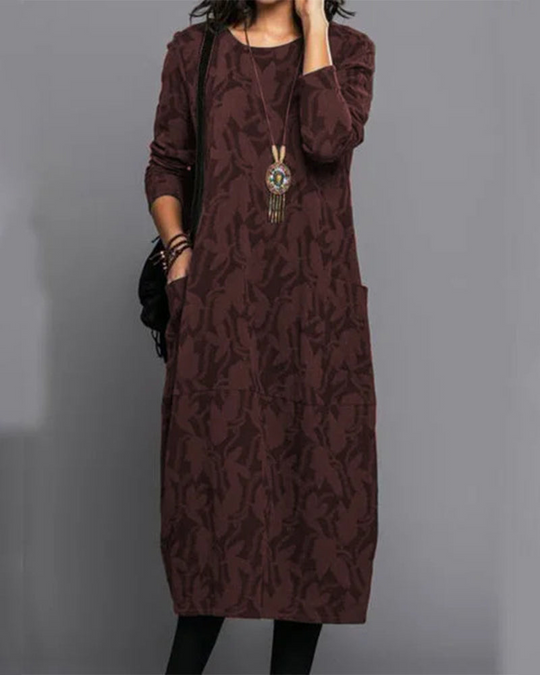 Damen Fließendes Kleid mit Druck