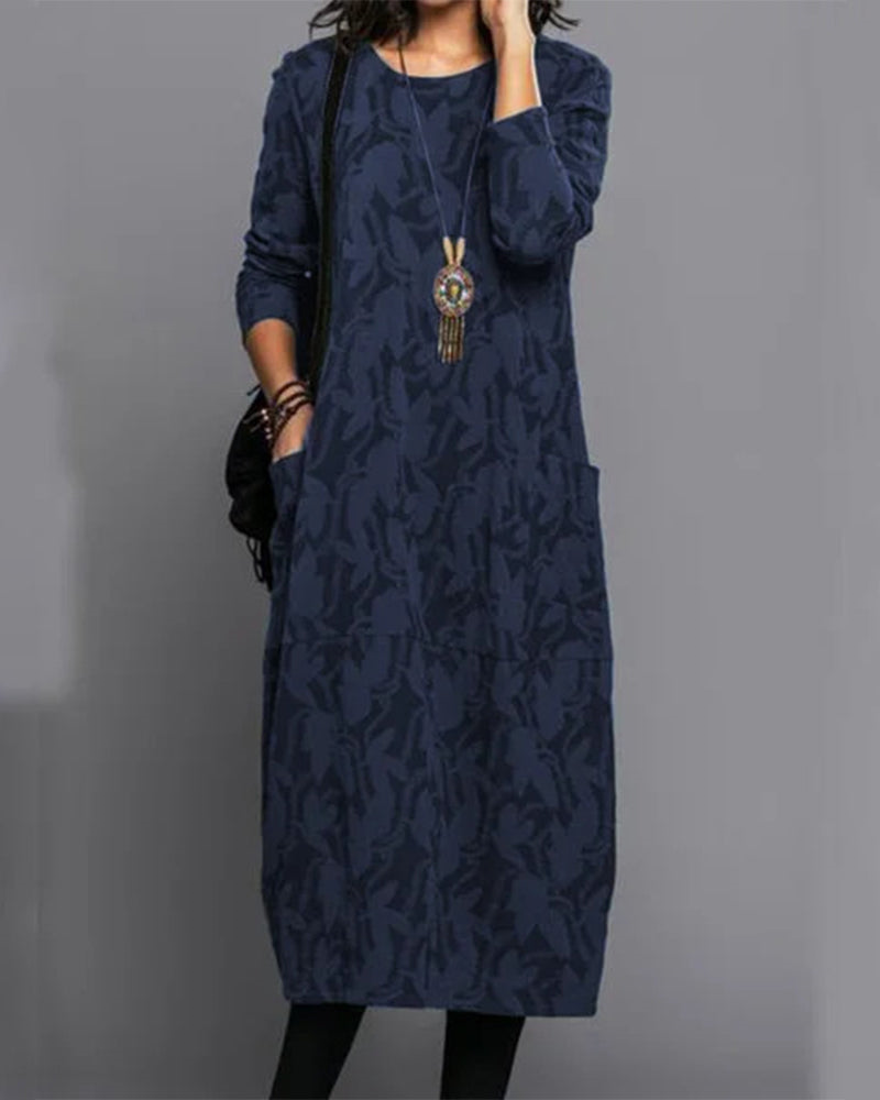 Damen Fließendes Kleid mit Druck