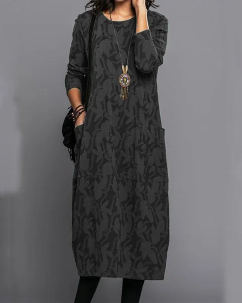 Damen Fließendes Kleid mit Druck