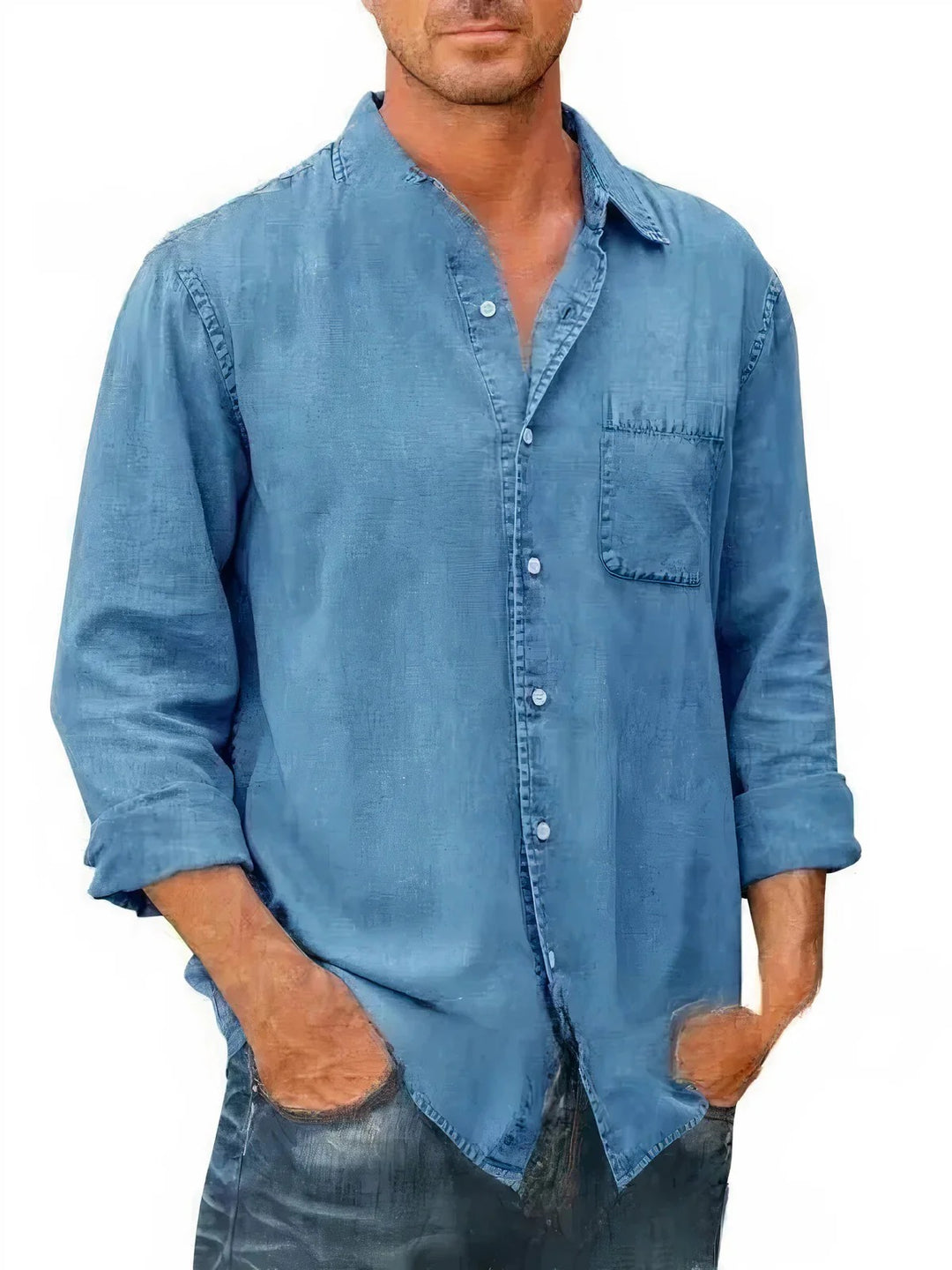 Denim-Hemd für Herren | Langärmelig